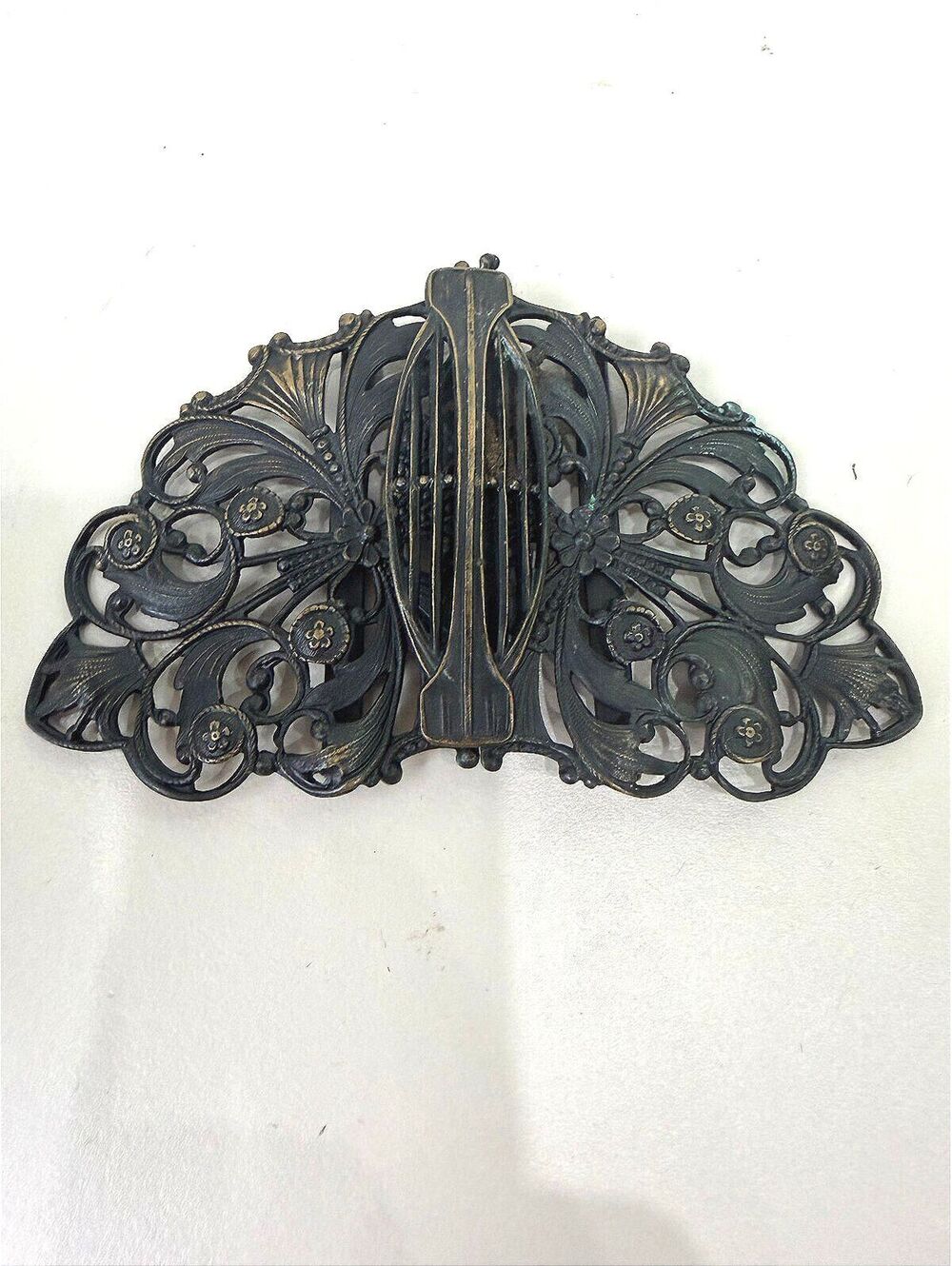 Antique Belt Buckle Victorian Art Nouveau Openwork Vintage
